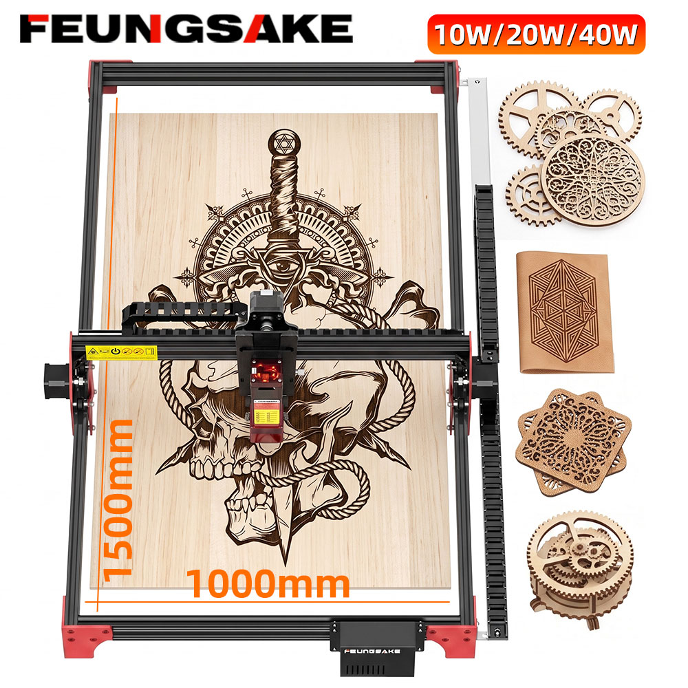 Air Assist Pump Laser - 40W Laser-Gravur- und Schneidemaschine mit Luftunterstützungspumpe,