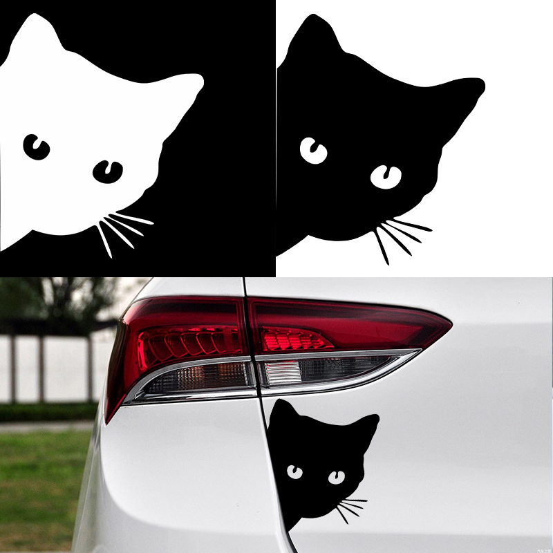 Laser Controller Board - Auto-Innenaufkleber schwarz/weiß/Laser-Katzen-Aufkleber, lustige Vinyl-Aufkleber, Auto-Styling, dekoratives