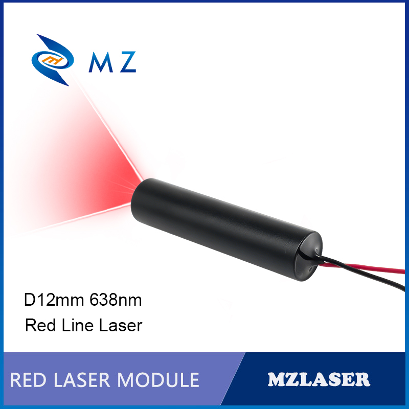 Industrial Laser Line Module - Kompaktes Rotes Linienlaserdioden-Modul 638nm D12mm 30mW