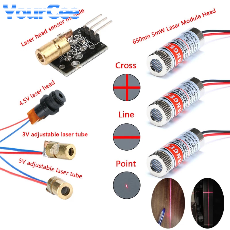 Industrial Laser Line Module - 2 Stück 650 nm 5 mW