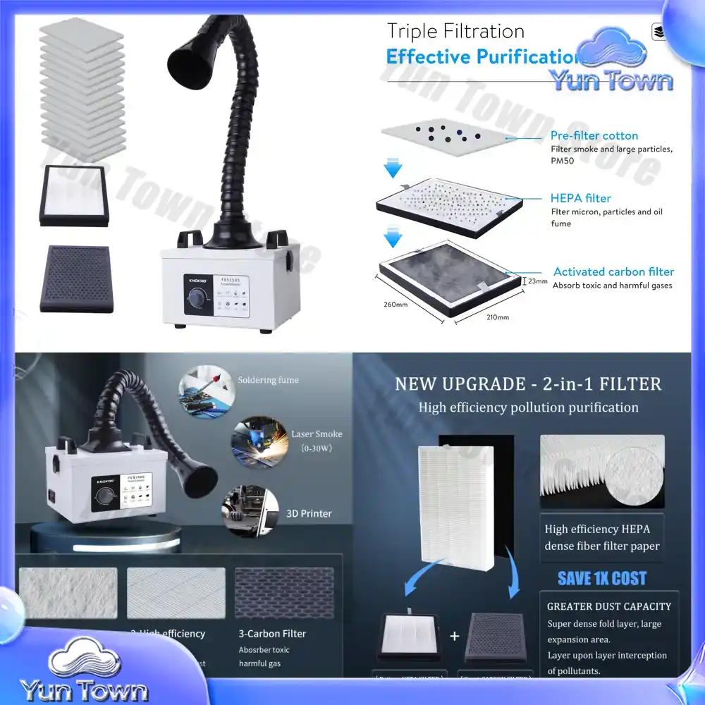 Industrial Use Of Laser - 100W Motor Laser-Rauchfilter mit HEPA-Filter 14