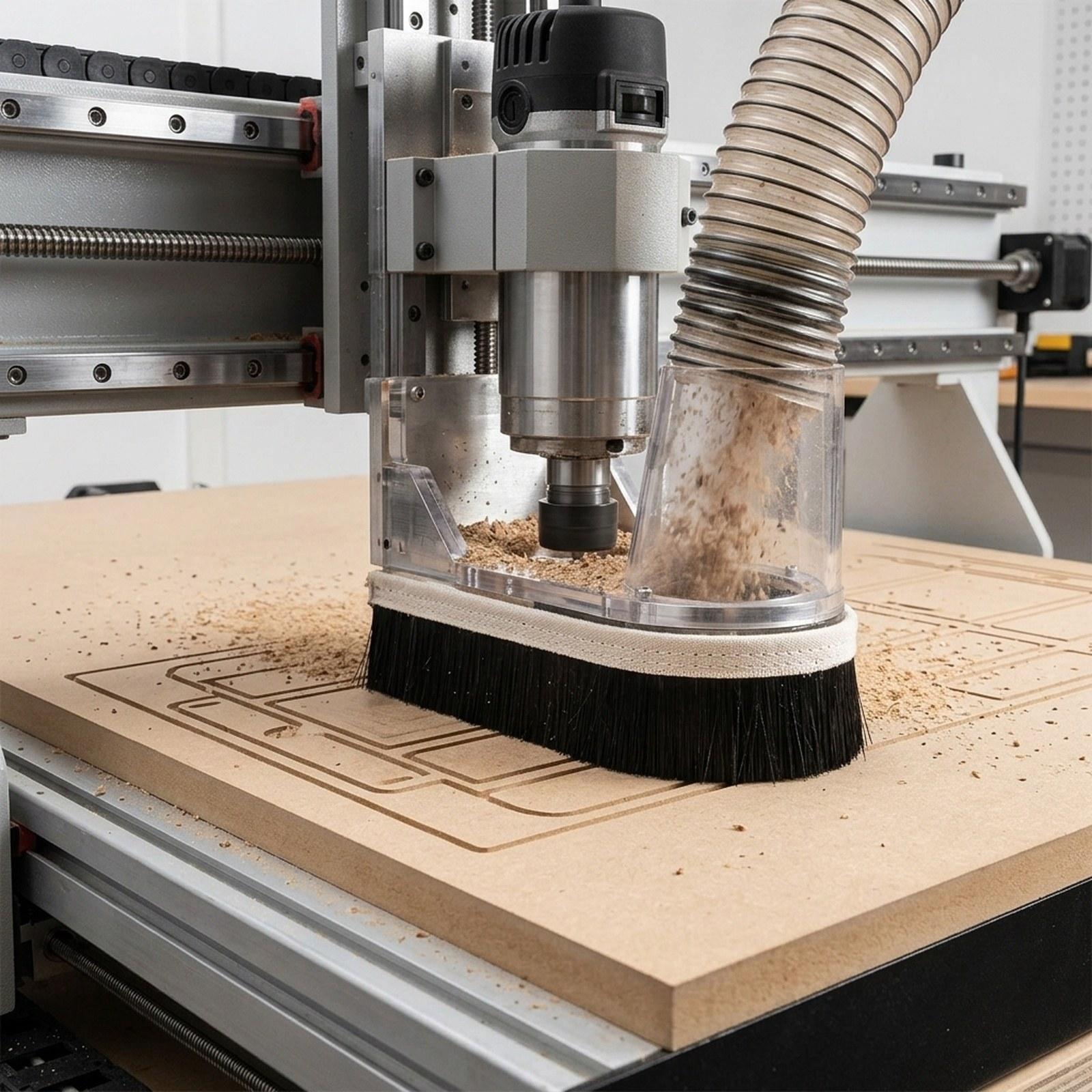 Dust Shoe Cnc - CNC-Vakuumbürste als Ersatz für Frässpindelmotor, einfache