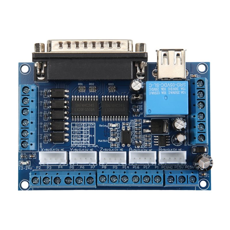 Breakout Board Mach3 - AT05-Treiberplatine MACH3 Graviermaschine 5-Achsen CNC Breakout-Board