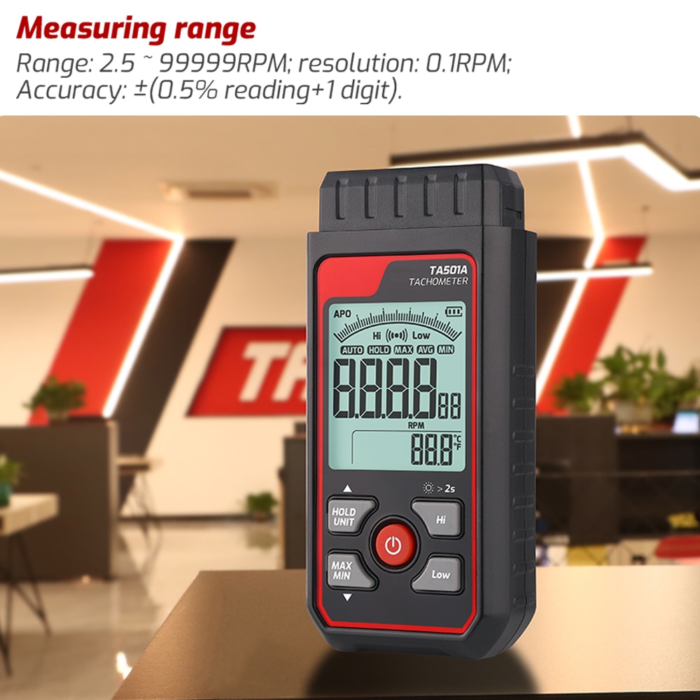TA501A Laser-Drehzahlmesser bi – Industrial Laser Tachometer Bewertung und Preis