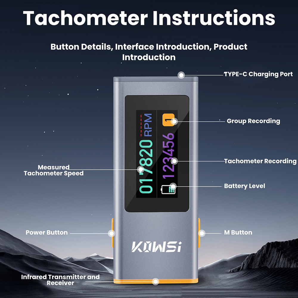 0,96-Zoll-TFT-Infrarot-Drehzah – Industrial Laser Tachometer Bewertung und Preis