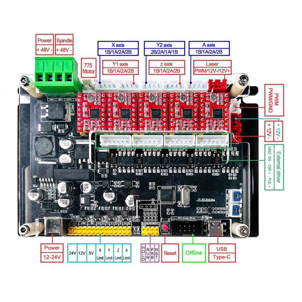 Grbl 4-Achsen 32bit Offline-St – Laser Controller Board Bewertung und Preis