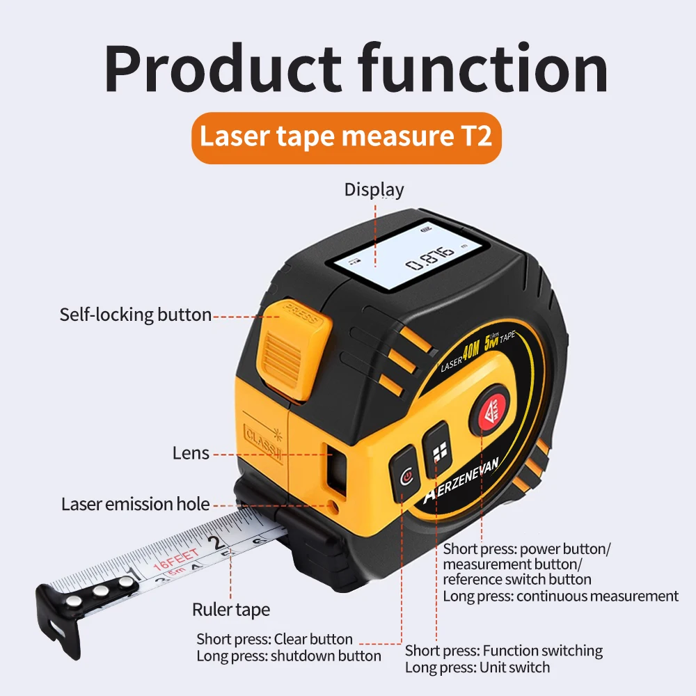 80m Laser-Messband Messwerkzeu – Industrial Laser Sensor Bewertung und Preis