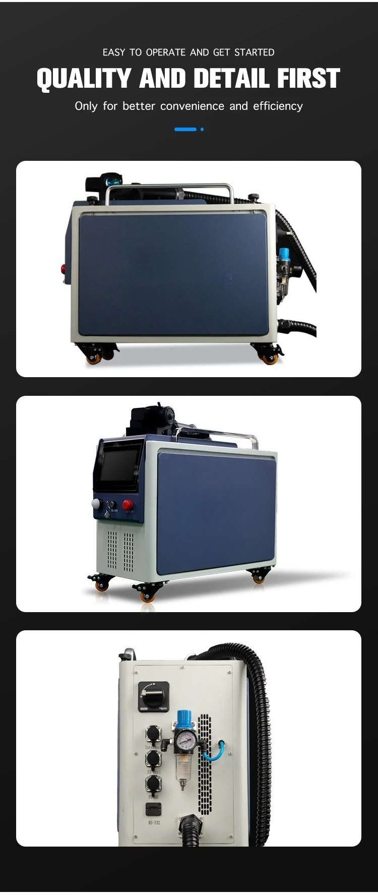 100W 200W 300W Puls-Laserreini – Industrial Laser Paint Removal Bewertung und Preis